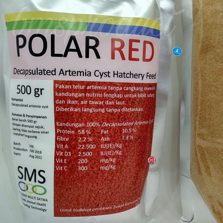 Artemia Polared Polar Red Artemia Tanpa Cangkang 500 gram