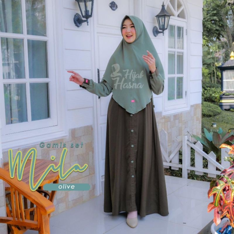 [READY] Gamis Set Mila Hasna Hijab