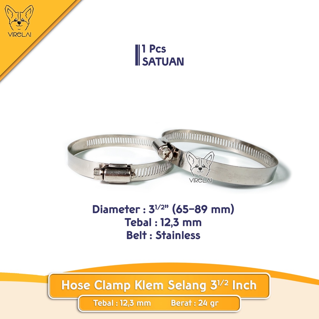 Stainless Klem Selang / Hose Clamp 3 1/2&quot; [TW]