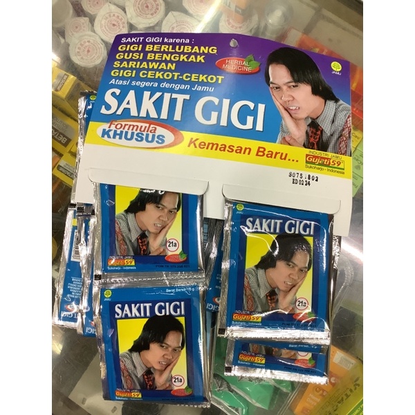 

Jamu Sakit serbuk (Gigi 3 bungkus)
