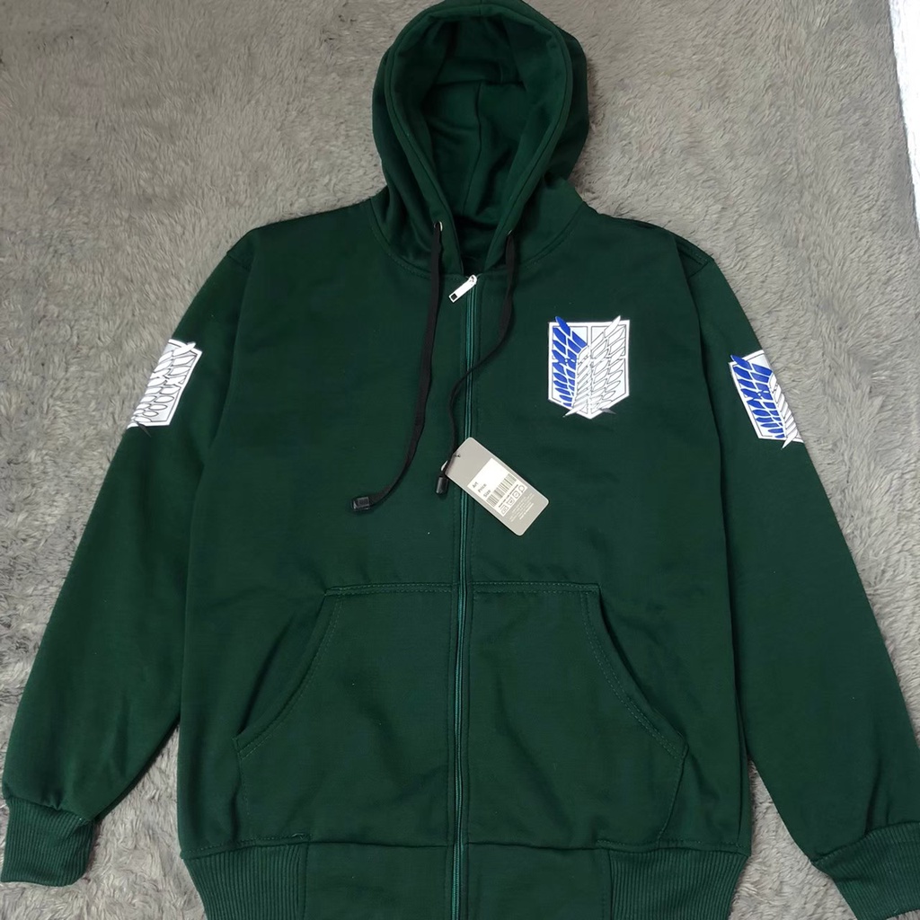 Jaket Anime Sweater Hoodie Pria/Wanita/Anak/Remaja Dewasa AOT Attack On Titan Sweater Hoodie Jaket