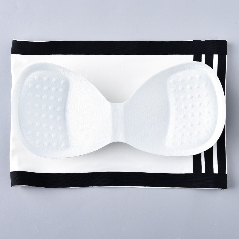 ✅𝐅𝐎𝐈𝐒𝐒®  Bra Kemben Push Up Bandeau Motif Garis  Pakain Dalam Wanita Anti Slip  Tanpa Tali 1163