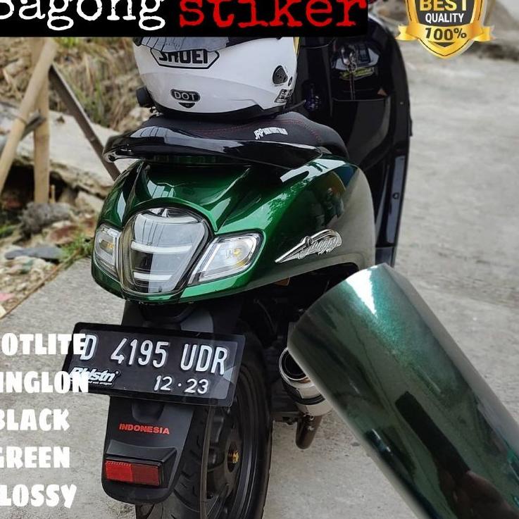 Stiker skotlet bunglon chameleon glossy scotlite motor bunglon doff merk infinity  quality ン