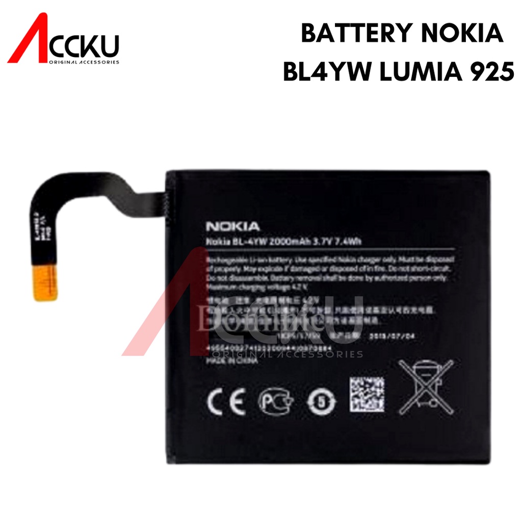 BATRE BATTERY BATERAI NOKIA BL4YW LUMIA 925 4YW ORIGINAL