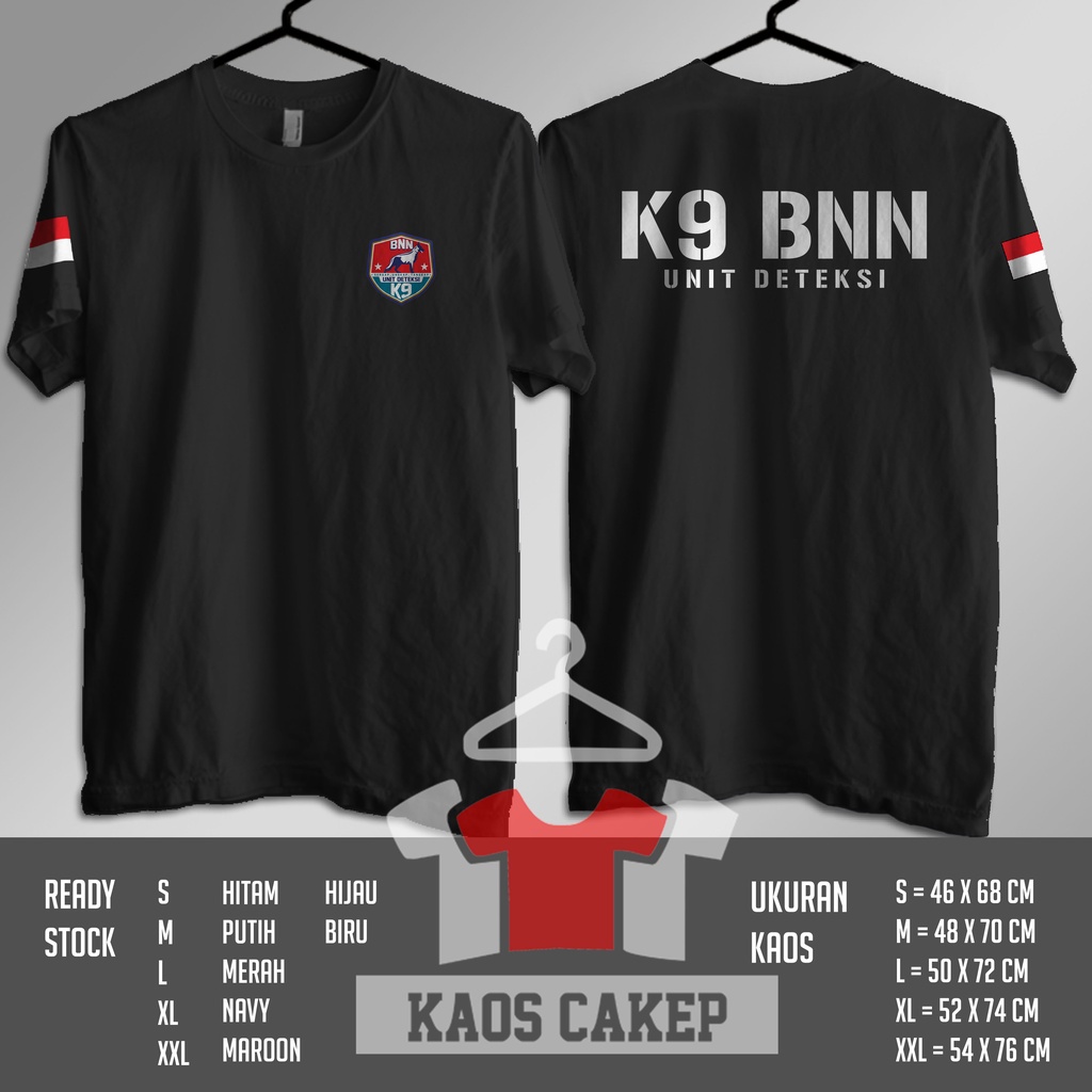 Kaos K9 BNN Unit Deteksi Baju Distro