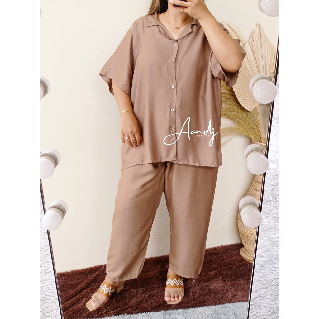 JUMBO PIYAMA POLOS / SETELAN BIG SIZE LD 125 (80-105) / SUPER JUMBO XXXL-JUMBO PJ MILO