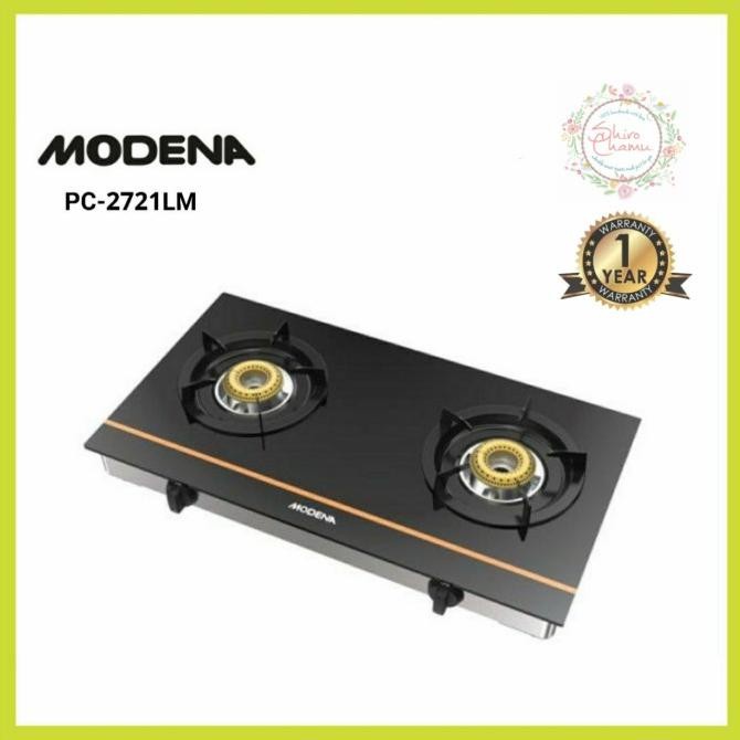 KOMPOR GAS MODENA pc2721 l pc-2721 pc 2721 l 2 tungku kaca