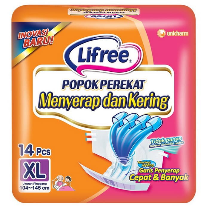 LIFREE PAMPERS DEWASA PEREKAT XL14