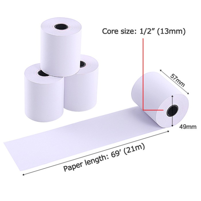 Jual Kertas X Mm Kertas Struck Printer Thermal Tebal X Mm Isi Roll Kertas