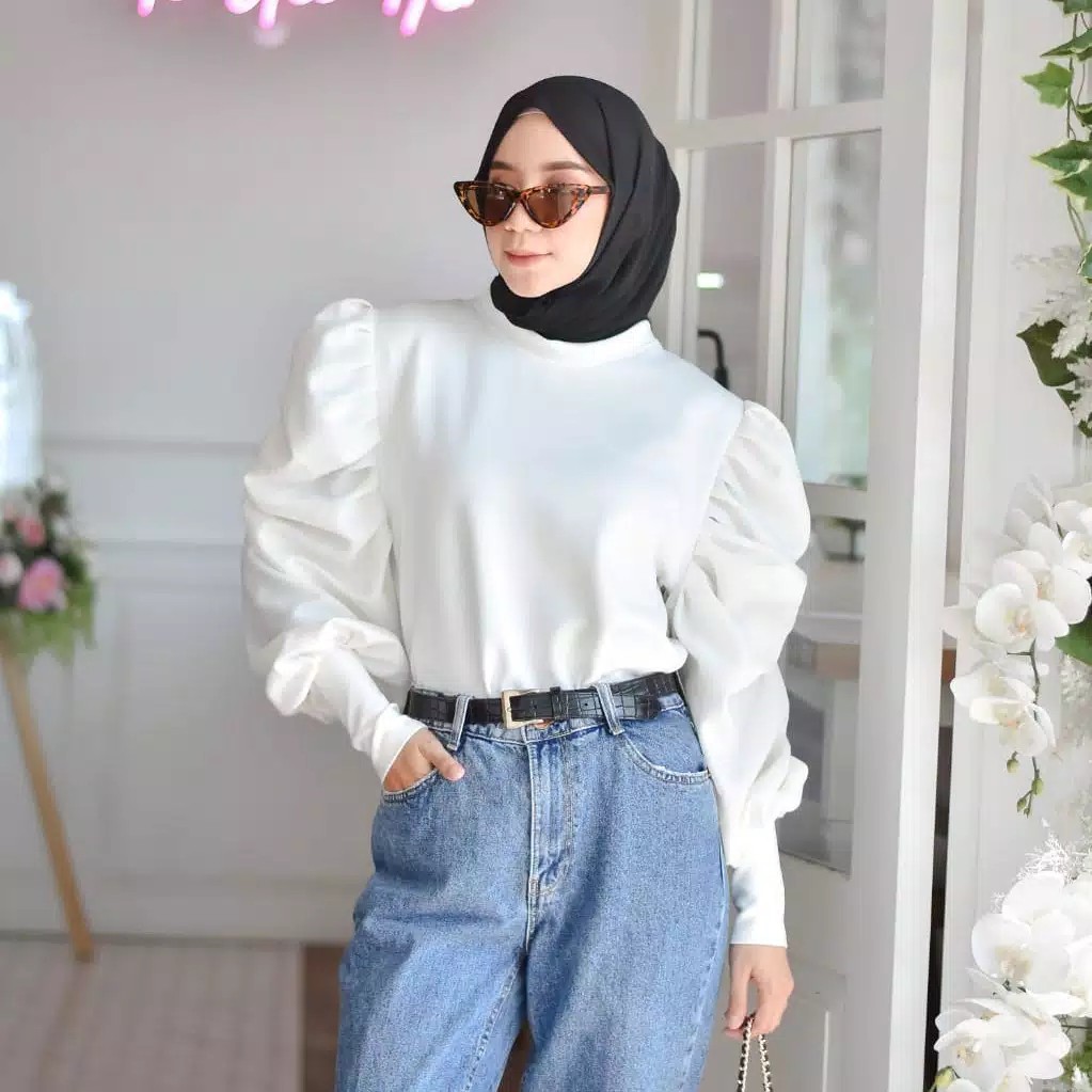 Atasan Blouse Wanita Fashion Muslim Murah Melva