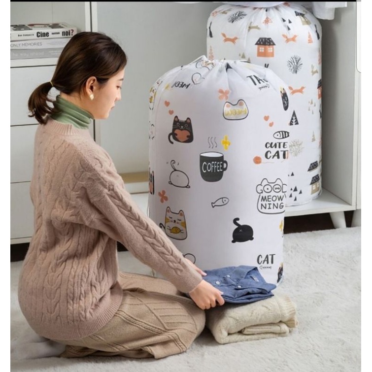 [UNIK88] Storage Bag Cloth Bag/Tempat Bed Cover Pakaian