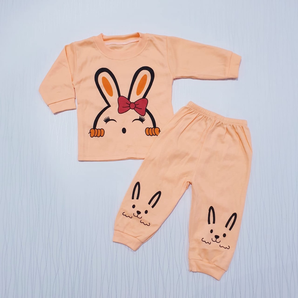 Baju Tidur Anak / Setelan Baju Tidur Panjang / Baju Tidur Bahan Katun / Baby Alicia / Piyama Bayi