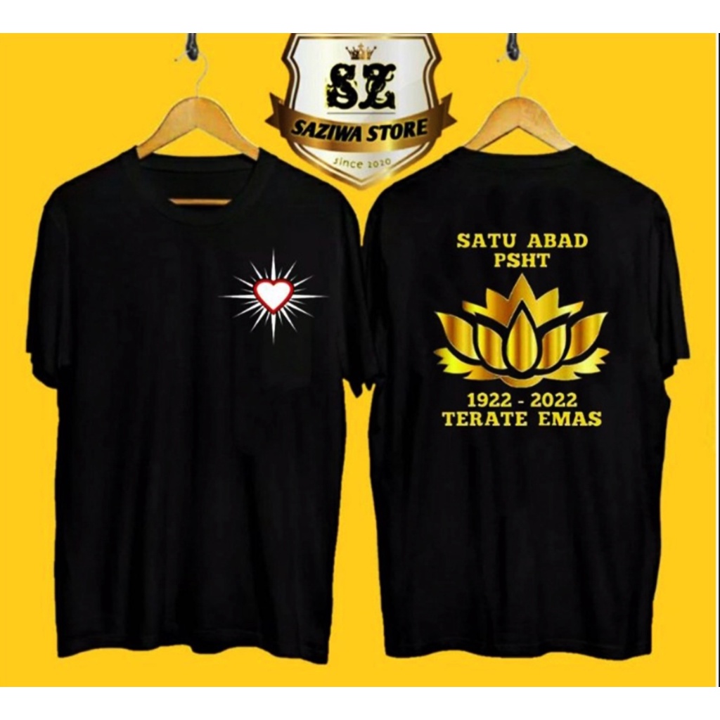 Kaos PSHT 1 Satu Abad Terate Emas Keren Simpel Distro Terbaru Psht KAOS TERATE 1 ABAD MURAH VIRAL CA