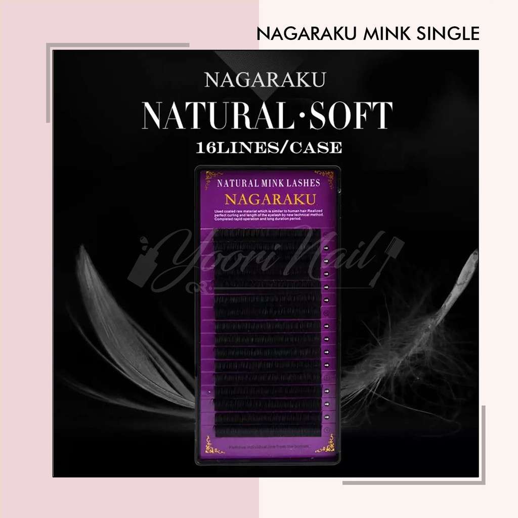 Nagaraku Mink Single Lash bulumata extension eyelash soft natural