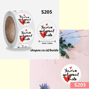 

Label Stiker Sticker You've Got Great Taste S205 Stiker Segel Kemasan Packaging Sealer Hampers Tag