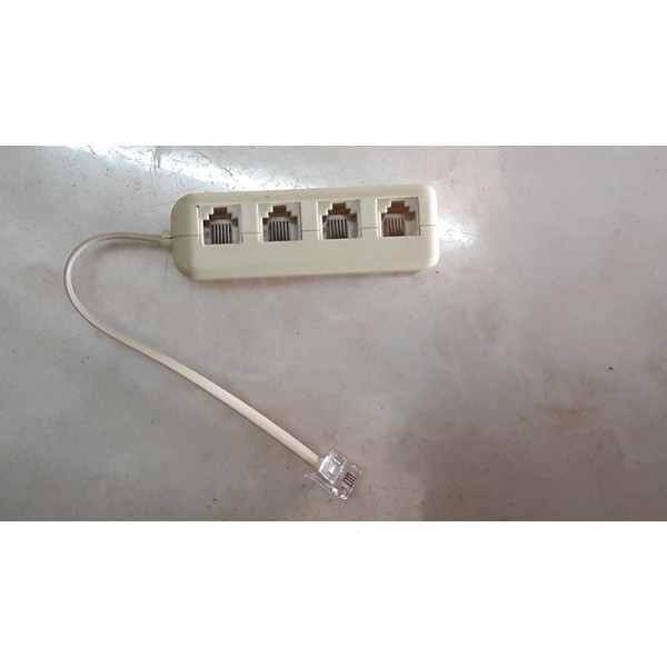 Pin RJ11 telp male to 4 way RJ11 Female spiltter / Splitter RJ11