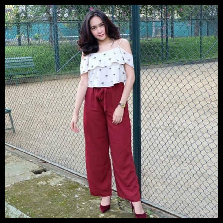 Celana Kulot Wanita Ribbon Jumbo Wanita Pita Korea