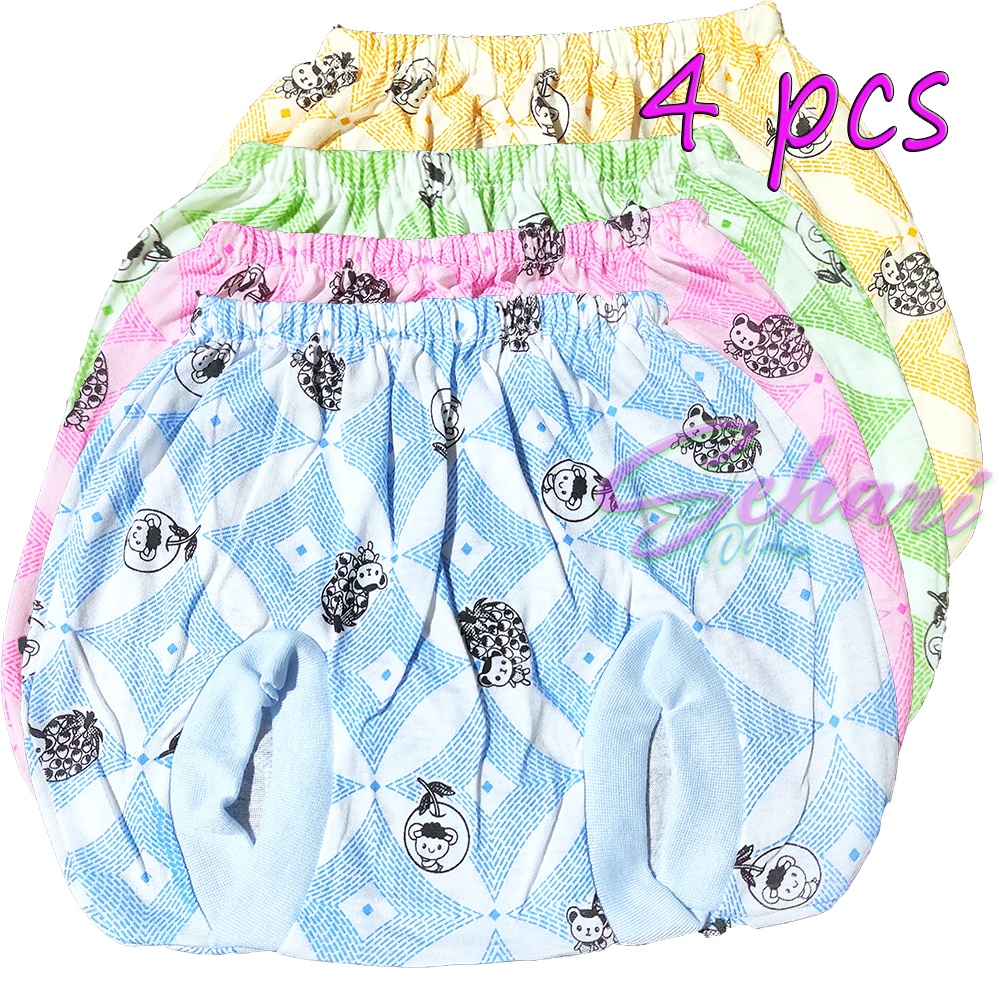 4 pca celana pop bayi laster cerry 6-12 bulan