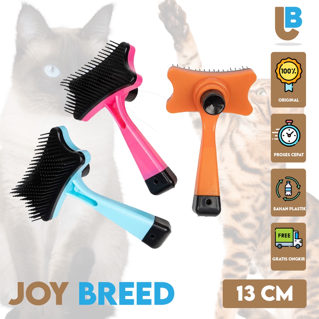 SISIR BULU HEWAN SIKAT KUCING ANJING SISIR UNTUK BULU RONTOK PREMIUM