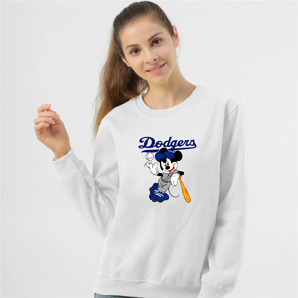 Sweater wanita Dodgers crewneck wanita size M-XXL