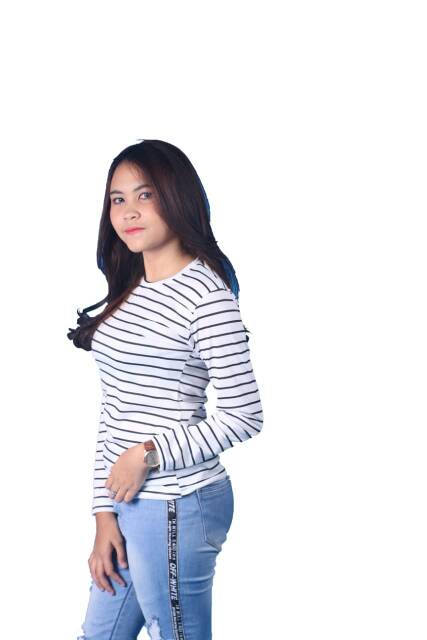 Kaos stripe tee L