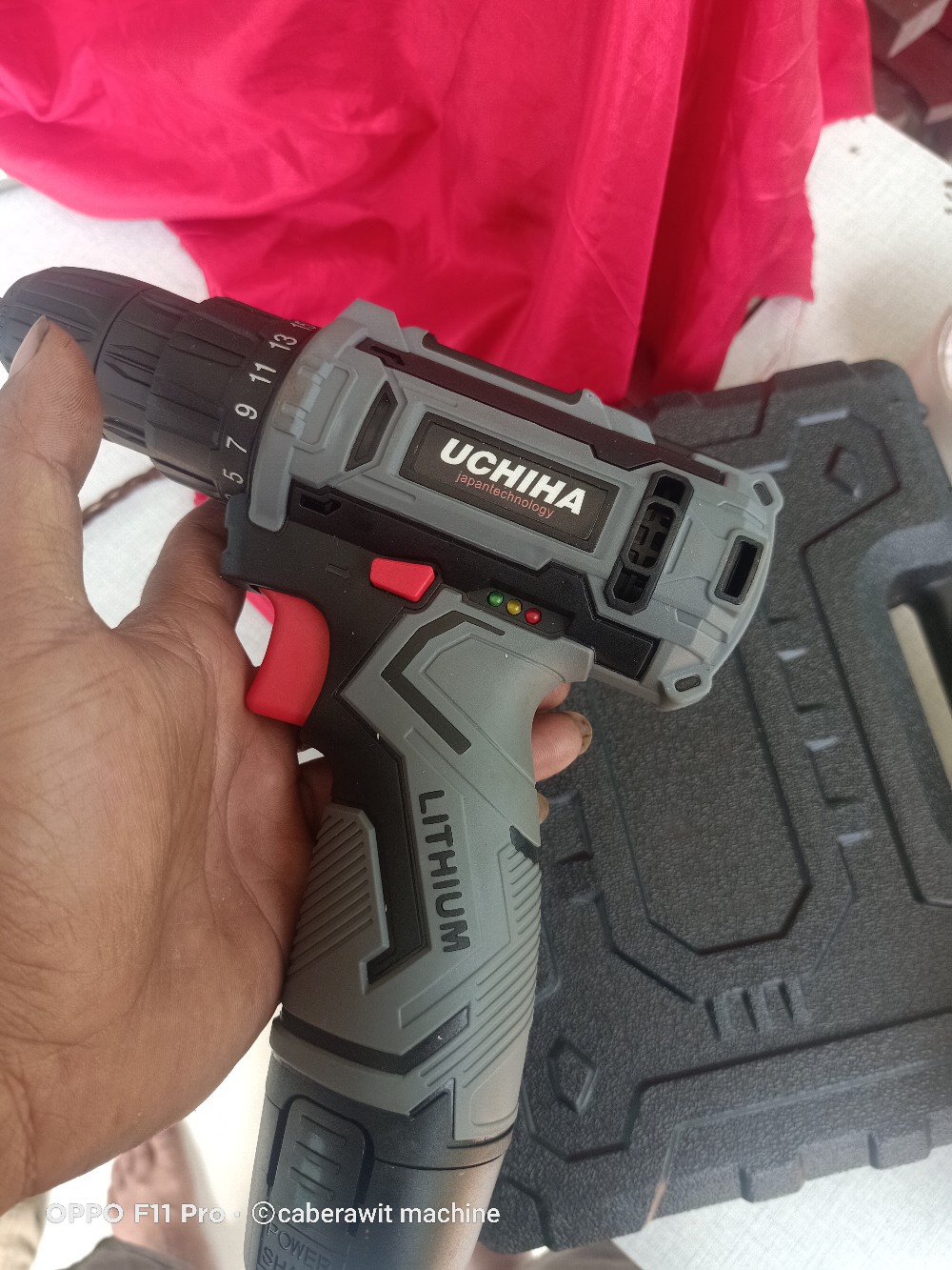 Mesin Bor Baterai Kayu Besi Obeng Elektrik Uchiha Japan Cordless Drill