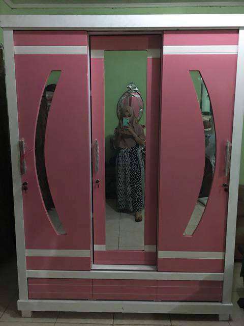 Lemari Pakaian 3 Pintu Sliding Minimalis (promo Harga)