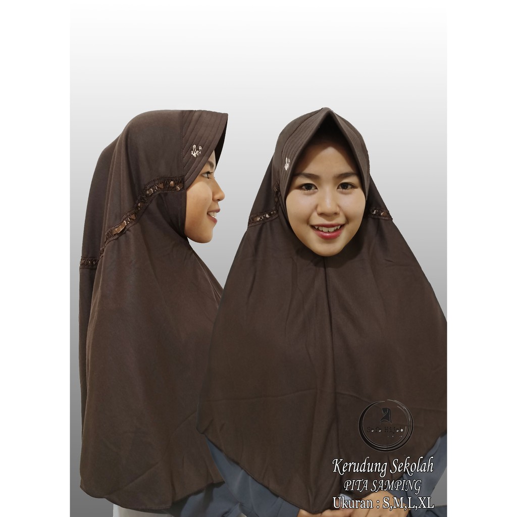 Kerudung Sekolah Serut Samping Kerudung Anak SD, SMP, SMA SIZE L, XL Semua Warna Safa Hijab