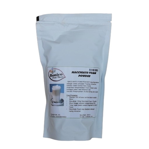 

BONICO MACCHIATO FOAM POWDER Toping 500gr Whipped Cream Toping busa Maciato Machiato xi bobba