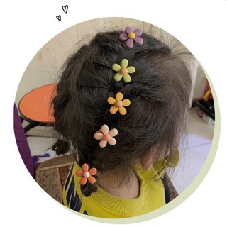 10Pcs Set Ikat  Karet Rambut  Aksen Bunga untuk Anak  