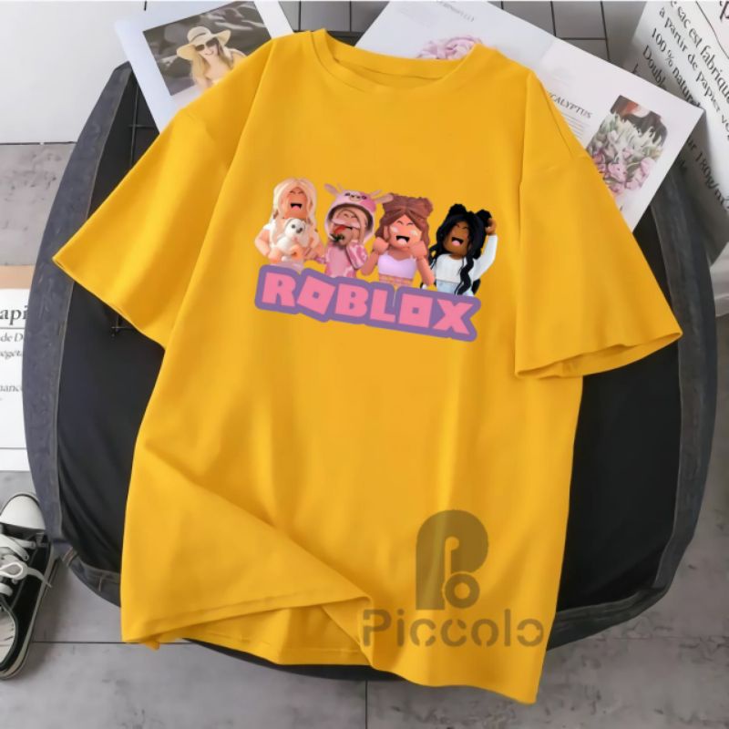 baju kaos anak anak roblox gril /kado ulang tahun bahan premium (free nama anak)