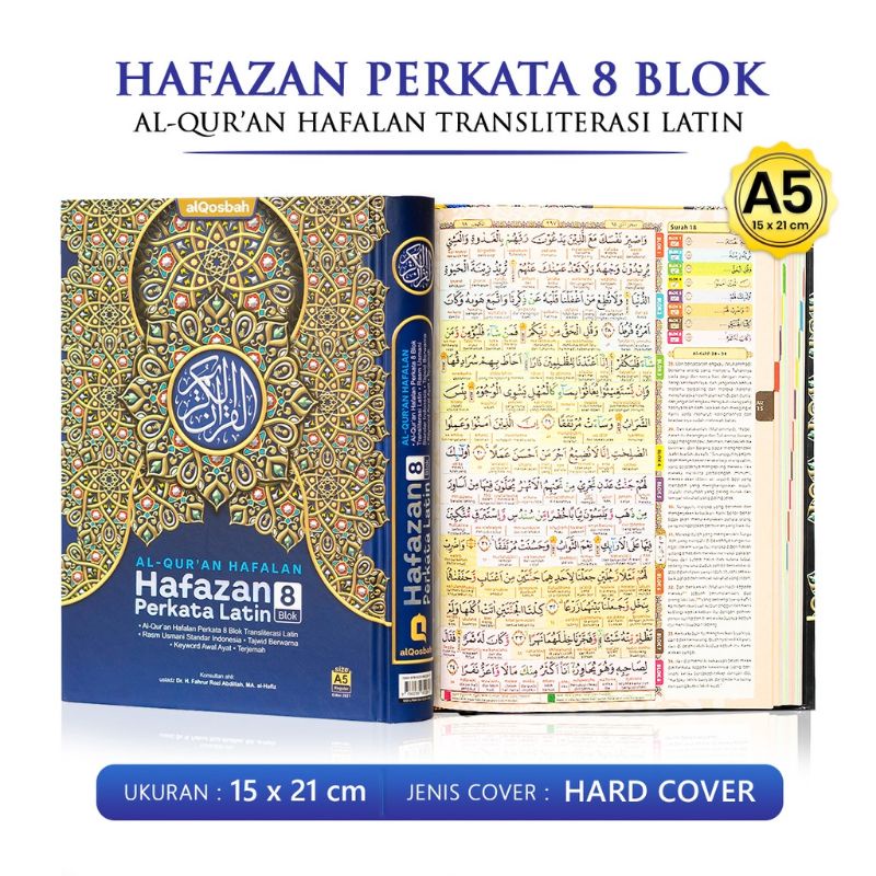 Al Quran Hafazan 8 Blok Perkata Latin Uk.A5 Alquran Hafalan Alqosbah