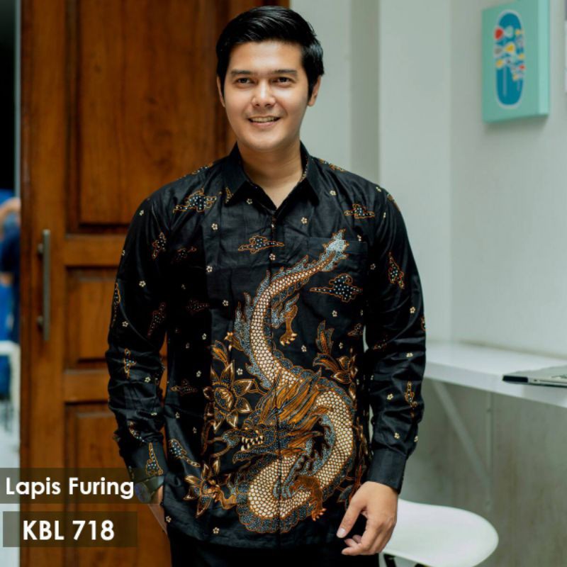 kemeja batik furing motif naga