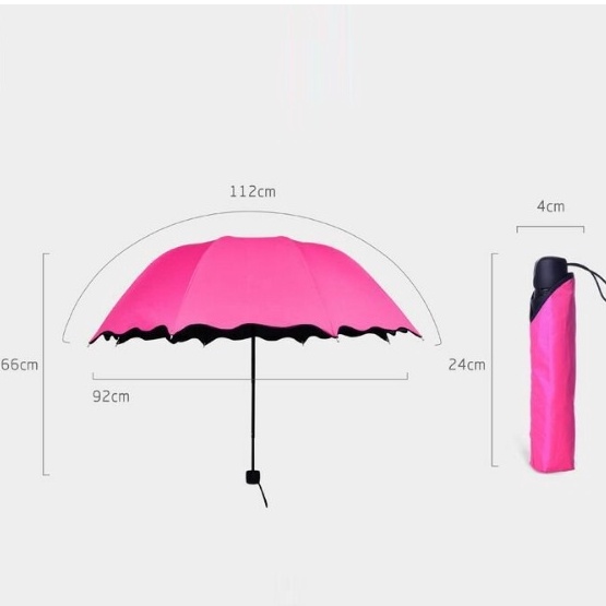 MARKAS88 Payung Lipat 3D Umbrella Payung Anti UV Motif Bunga Warna Warni