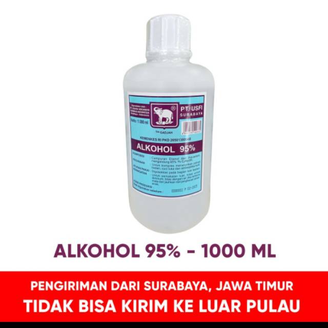 Alkohol 95% 1000ml cap gajah