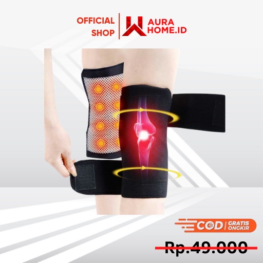 Pelindung Lutut Terapi Magnetik Knee Pad 1 Pasang / Sabuk Terapi Pemanas Lutut Nyeri Sakit Magnetik 