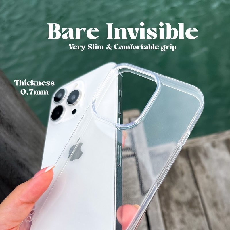 bare invisible transparent bening case iphone 7 8 plus x xs max xr 11 12 13 pro max