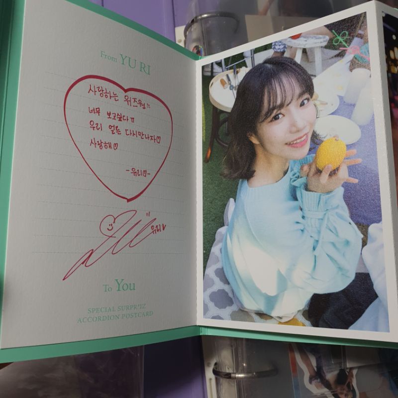 accordion postcard yuri izone surpriz