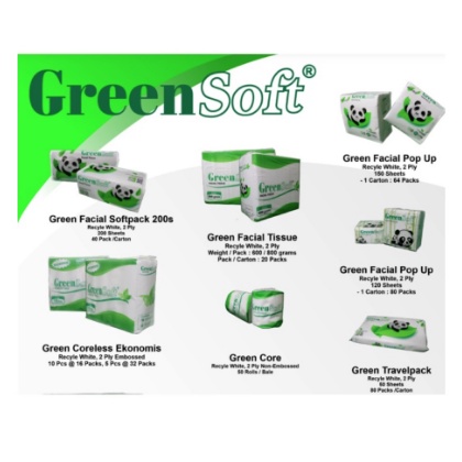 [MH] Tisu Tissue Kering Green Soft 200 Sheet