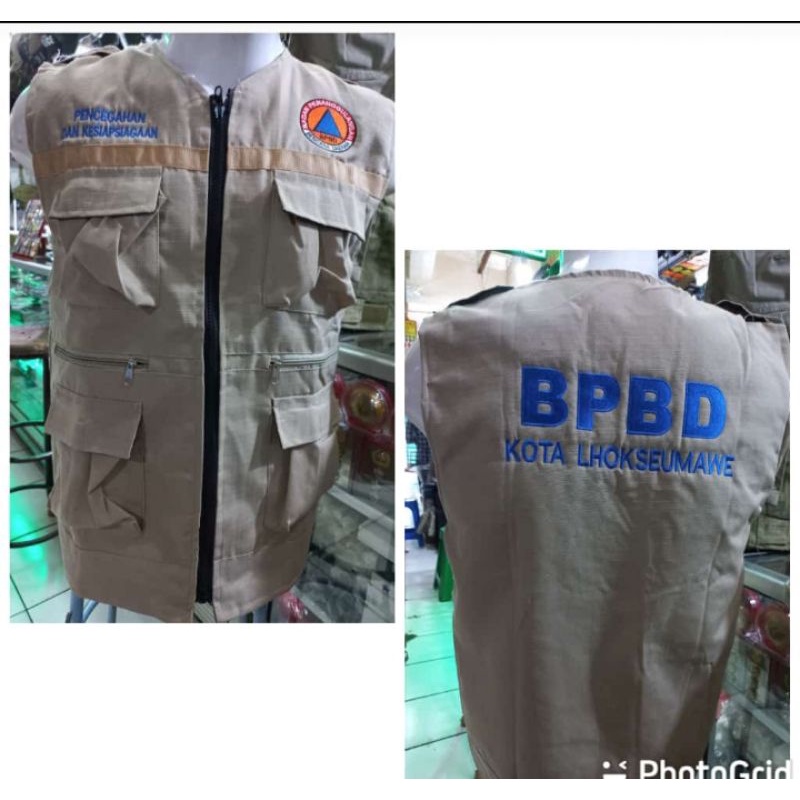 rompi bpbd costom#rompi bordir logo bpbd
