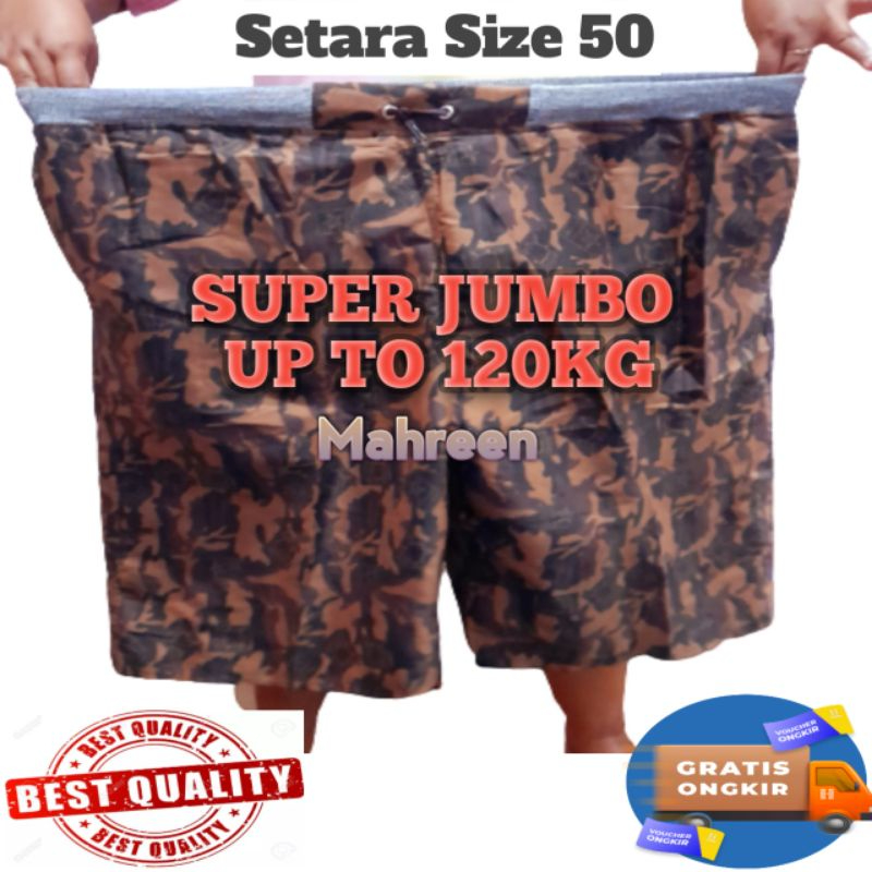 CELANA PENDEK JUMBO / CELANA PENDEK DORENG ARMY SUPER JUMBO XXXXL ORIGINAL BIG SIZE