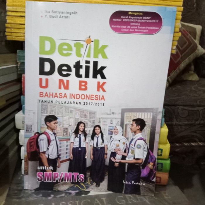 ORI BUKU DETIK-DETIK UNBK BAHASA INDONESIA TAPEL 2017/2018 SMP