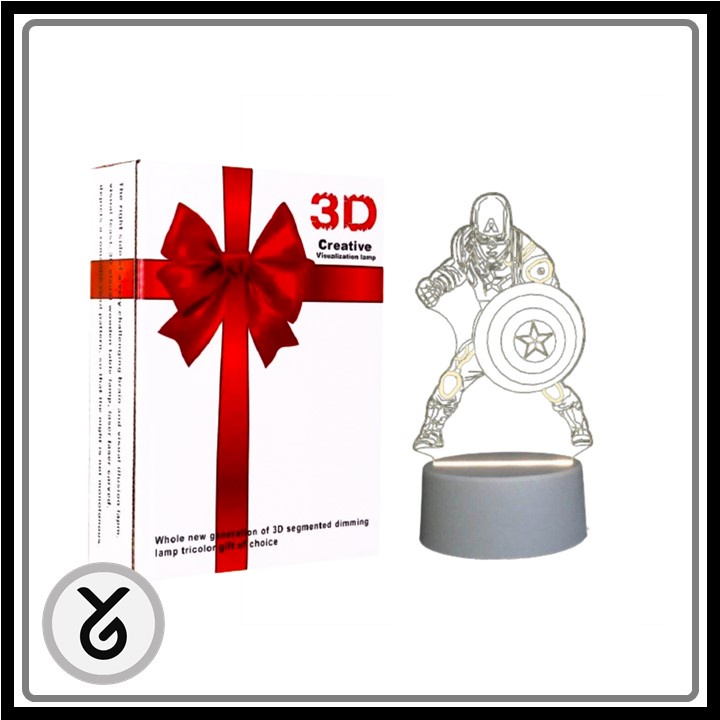 Lampu Tidur Led 3D Akrilik Transparant