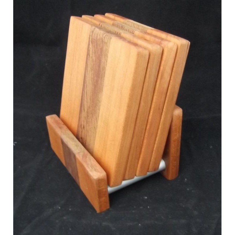 tatakan gelas set kayu /tatakan gelas kayu set aestetik