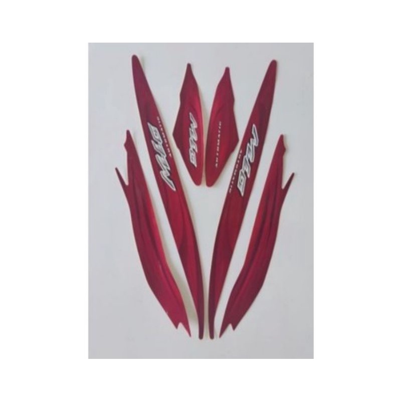 (BAYAR DITEMPAT) striping lis stiker standar ori Mio sporty 2007 merah stiker ori Mio sporty 2007 st