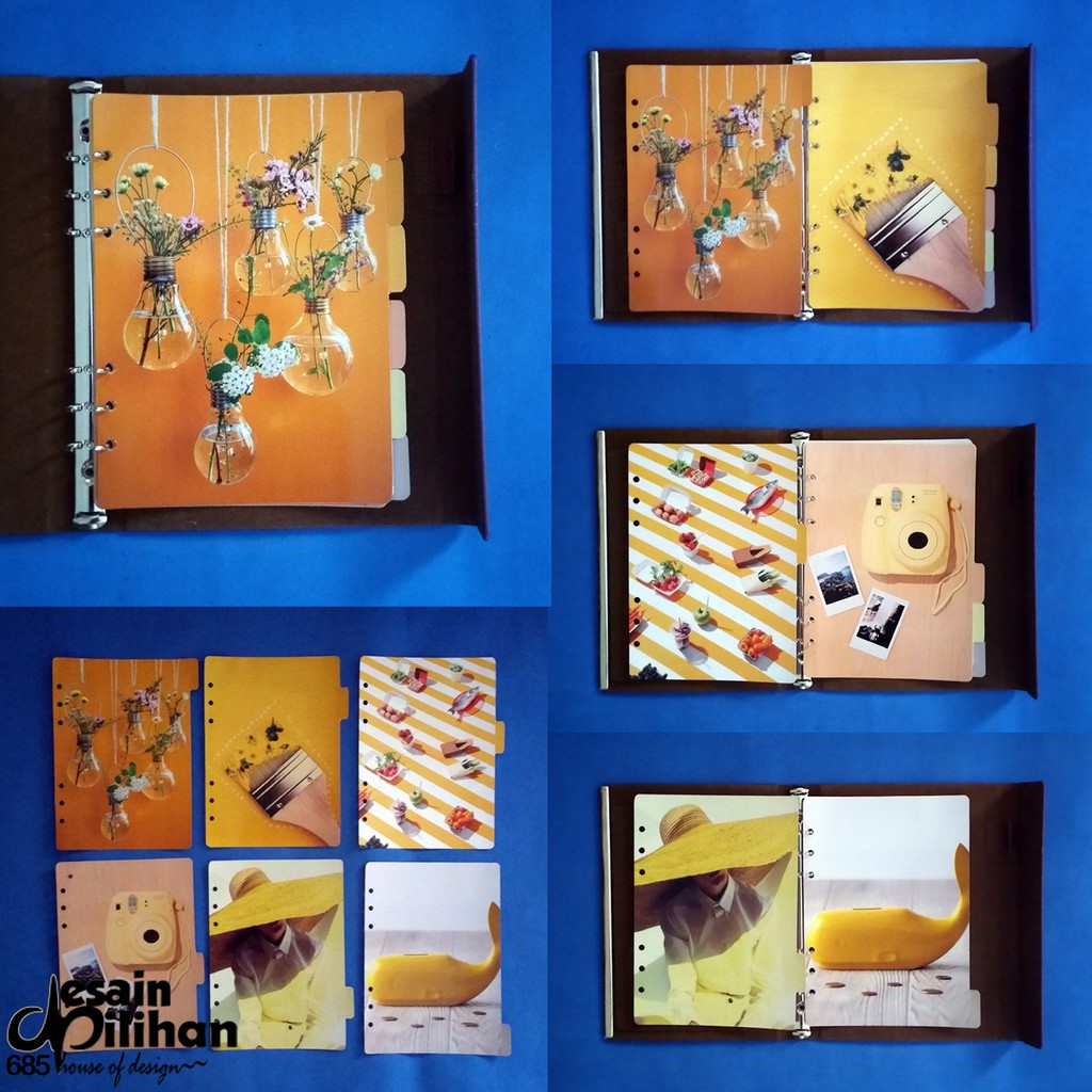 

Pembatas organizer yellow motif 2 Ring, 6 Ring, 20 Ring, 26 Ring 1 set 6 lembar laminasi glossy