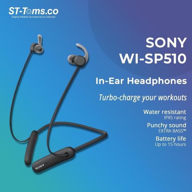 Murah | Laris | Sony Wi Sp510 / Wi-Sp510 / Sp 510 Wireless Sport Headphone