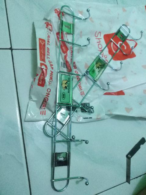 Gantungan Baju Cantolan Kapstok Baju Besi Stainless 6 Kait H0204a