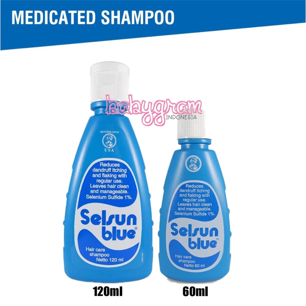 ORIGINAL BPOM Selsun Blue Shampoo 60ML 120 ML / Sampo Obat Anti Ketombe Dandruff Shampo