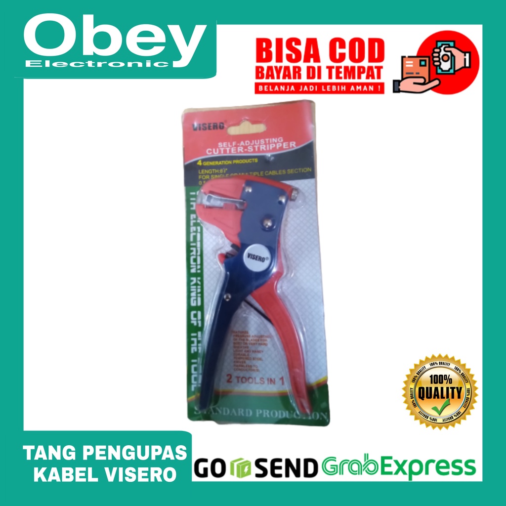 Tang Kupas Potong Kabel 6,5in Visero / Krimping Tool / Automatic Wire Stripper Crimper Cutter 8